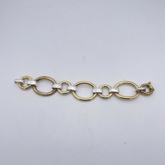 Ralph Lauren Silver and Gold Toned Link Bracelet - Picture 2 of 4